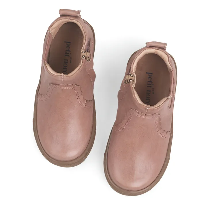 Petit Nord Chelsea Boots Scallop Zip | Vieux Rose