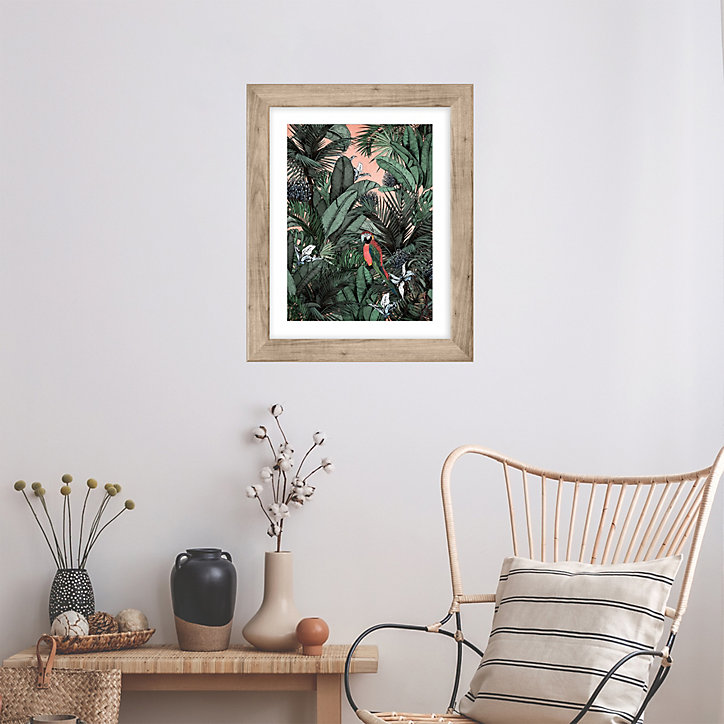 Photo encadrée adhésive Vinyl Way jungle vert L.60 x l.90 cm