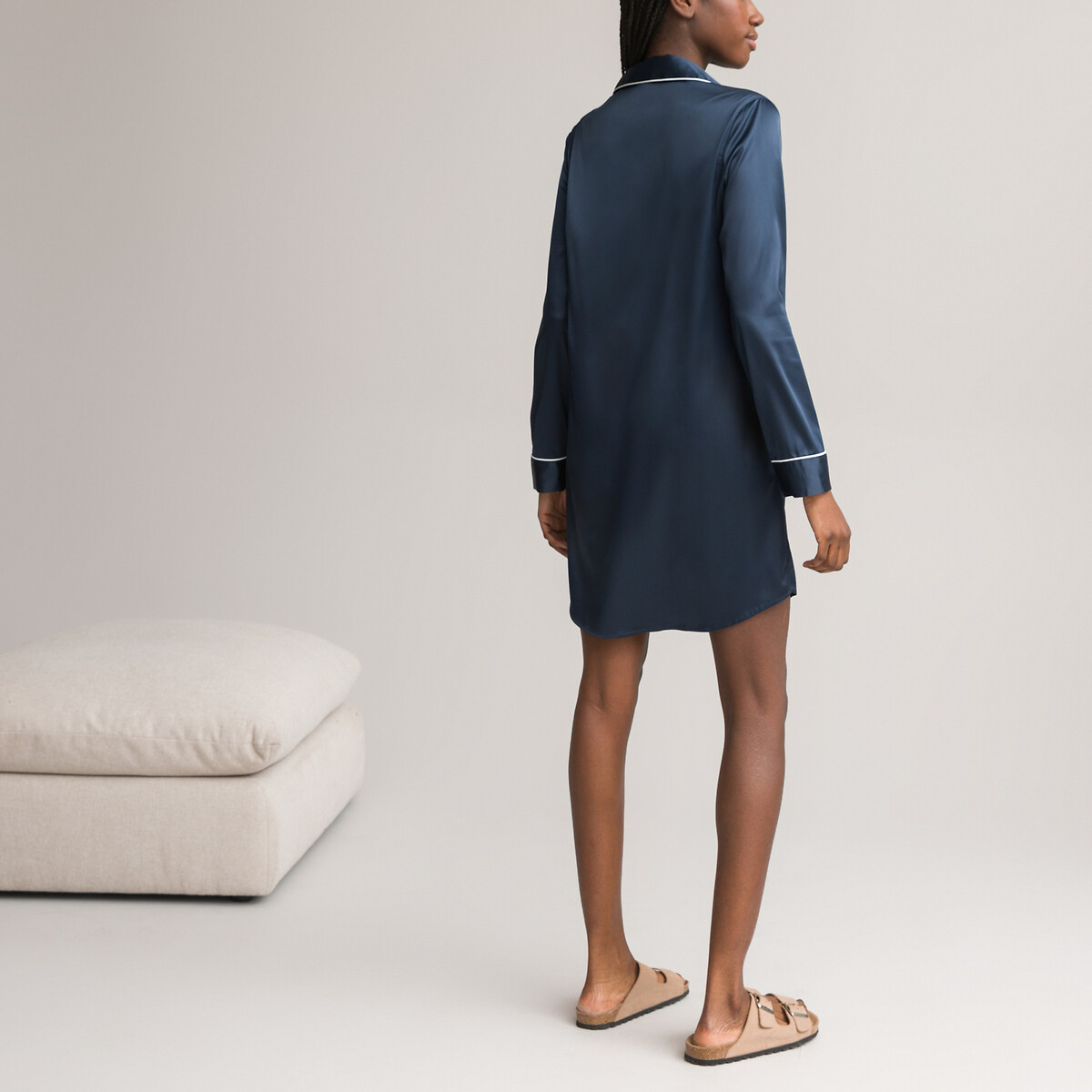 COLEÇÕES LA REDOUTE<br>Camisola de cetim de mangas compridas