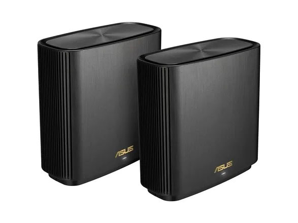 ASUS ZenWiFi AX (XT8) - Wi-Fi-system - (2 routere) - op til 5500 sq.ft - mesh 1GbE, 2.5GbE - Wi-Fi 6 - Tri-Band