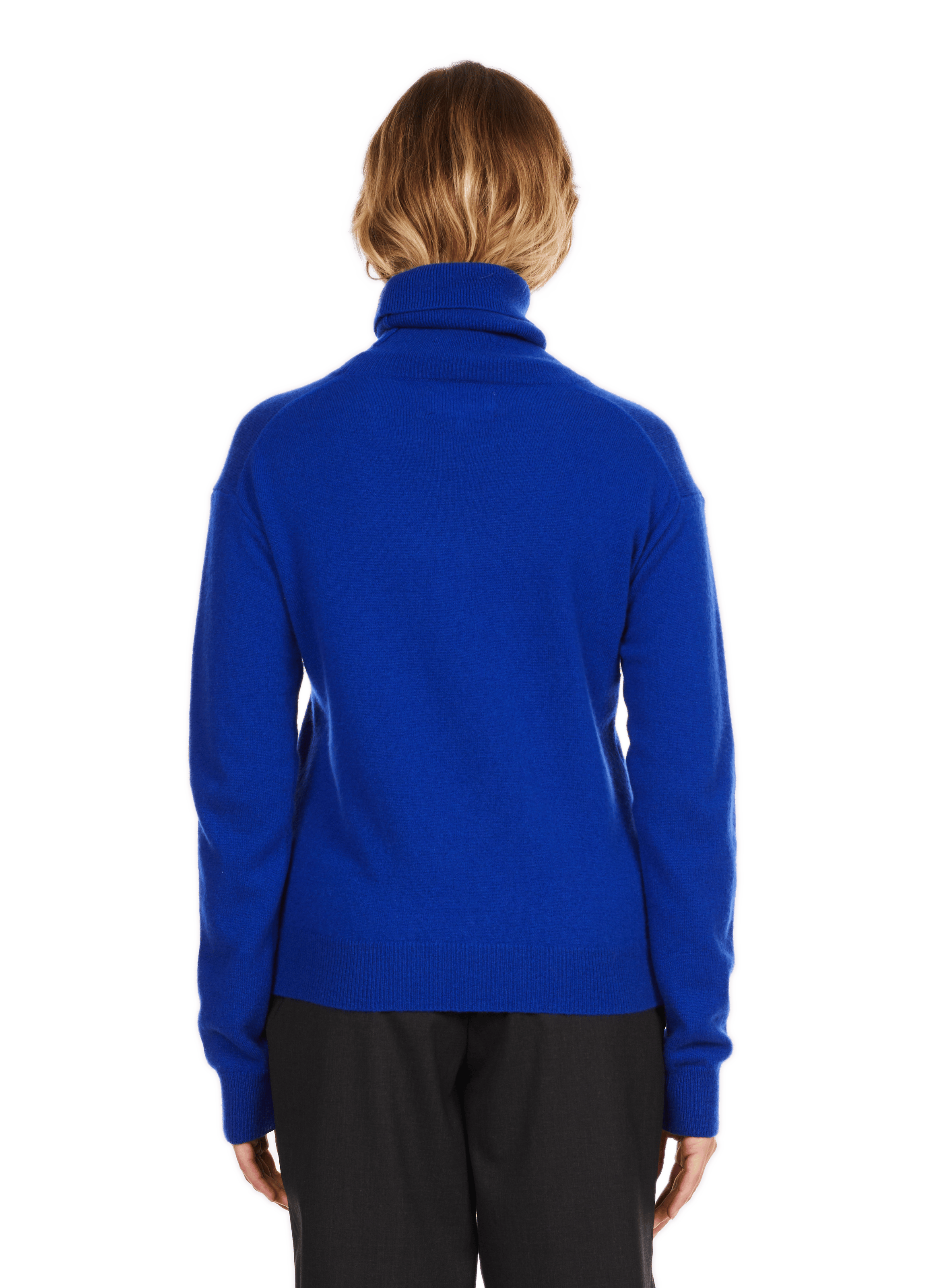 SORGE - Pull col rouléen cachemire | Bleu