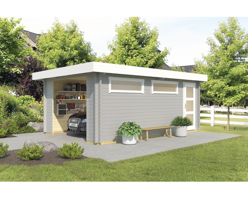Enkele garage Outdoor Life Canberra zonder deur 360 x 540 cm lichtgrijs