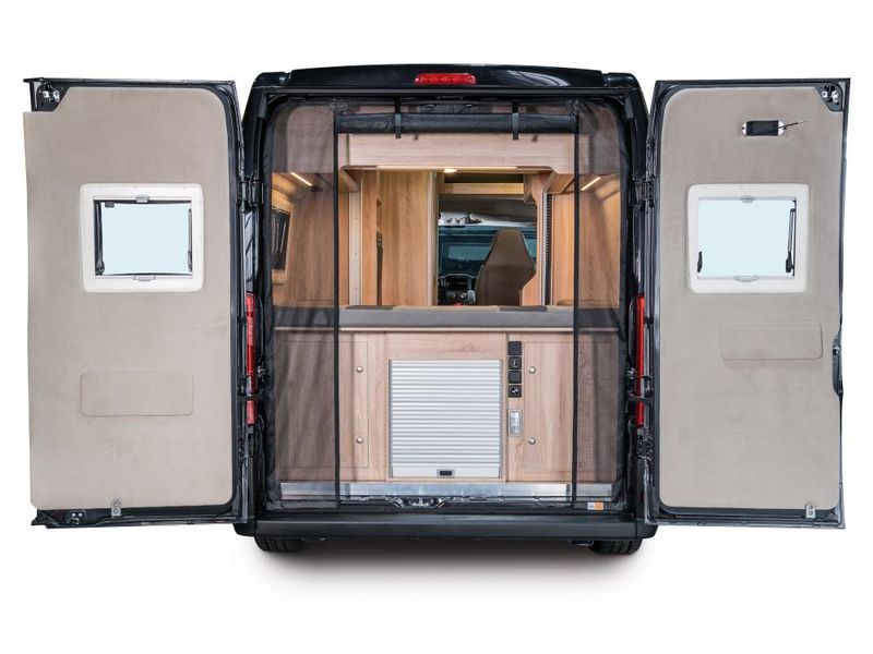 Van Quito Heckmoskitonetz, Höhe H2 Citroën/Fiat/Opel/Peugeo Heckmoskitonetz Reissverschluss, für Fahrzeughöhe H2 von Citroën, Fiat, Opel, Peugeot, Toyota, Maschenweite Fine-mesh