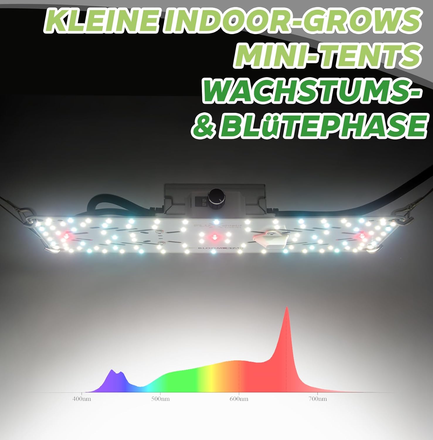 by Crescience FLUXshield Habibi 150 cSpec Enhanced dimmbare Vollspektrum Grow Pflanzenlampe, 55W, made in Deutschland, mit hochwertigen LED Chips, Netherlands Amsterdam,für Fläche 40-60 cm²