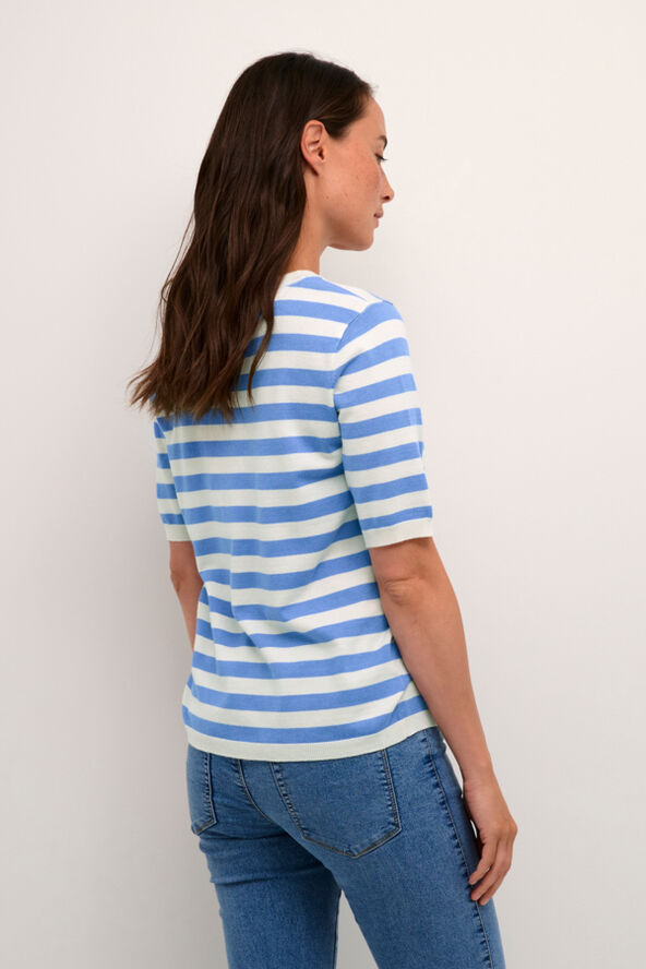 Kaffe KAmala Striped Knit Ultramarine/turtle. stripe