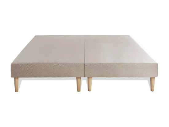 Ensemble LE DOUX 200x200cm Mémoire de forme 3 zones de confort - Ep. 24cm + double sommiers Beige