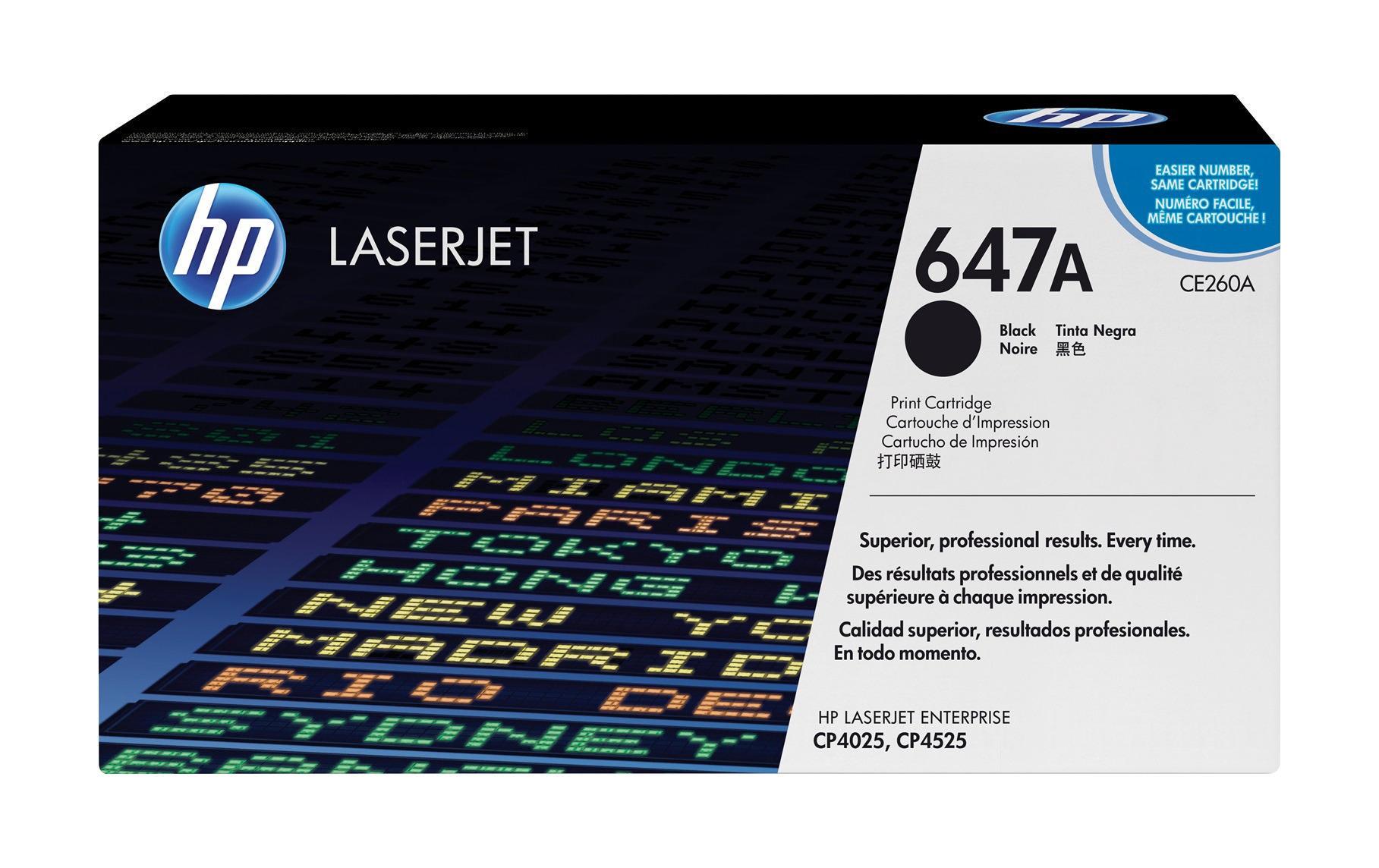 Toner Nr. 647A (CE260A) Black<br>Tonerkartusche
