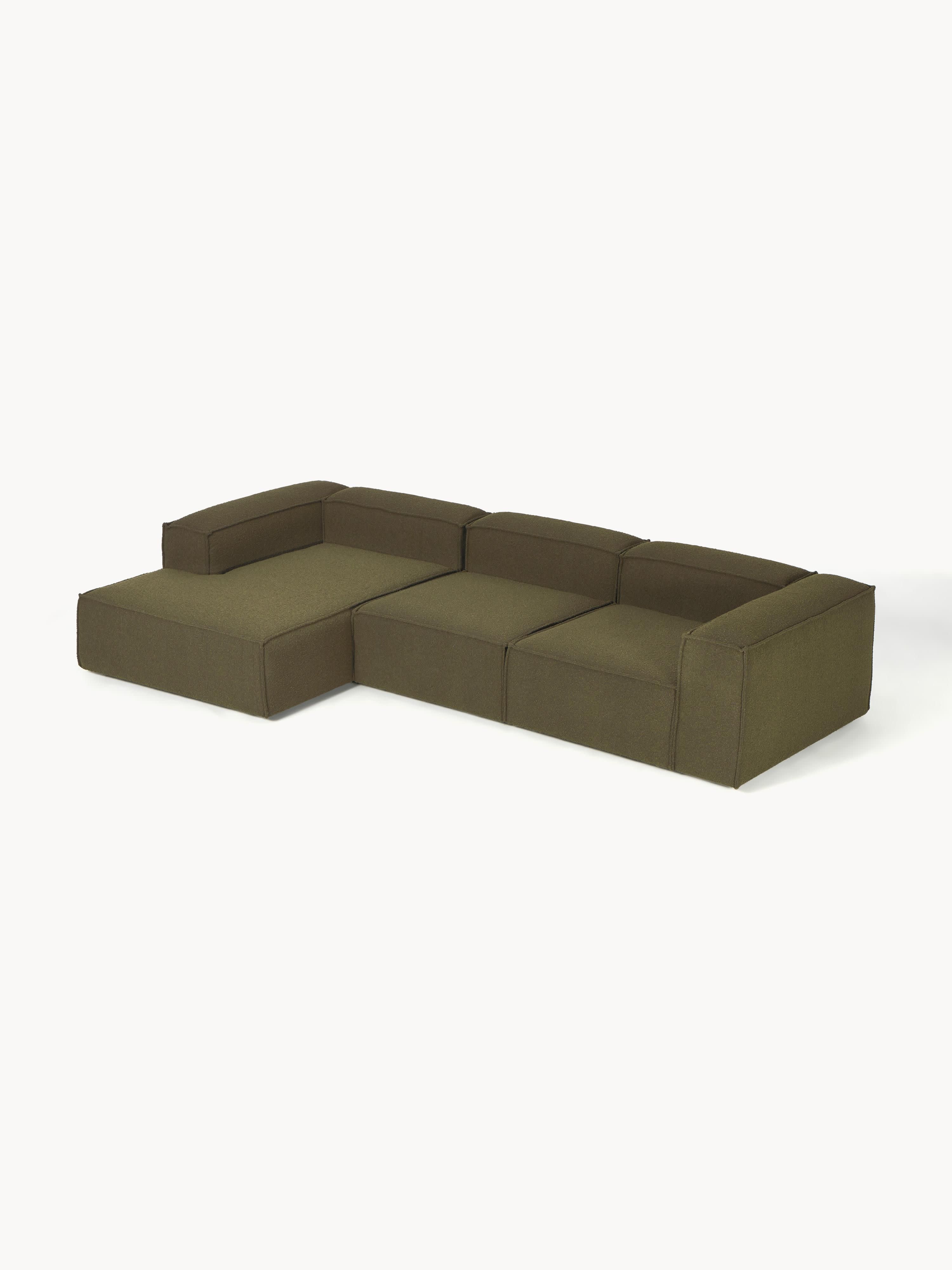 Bouclé modulaire hoekbank Lennon (4-zits)
