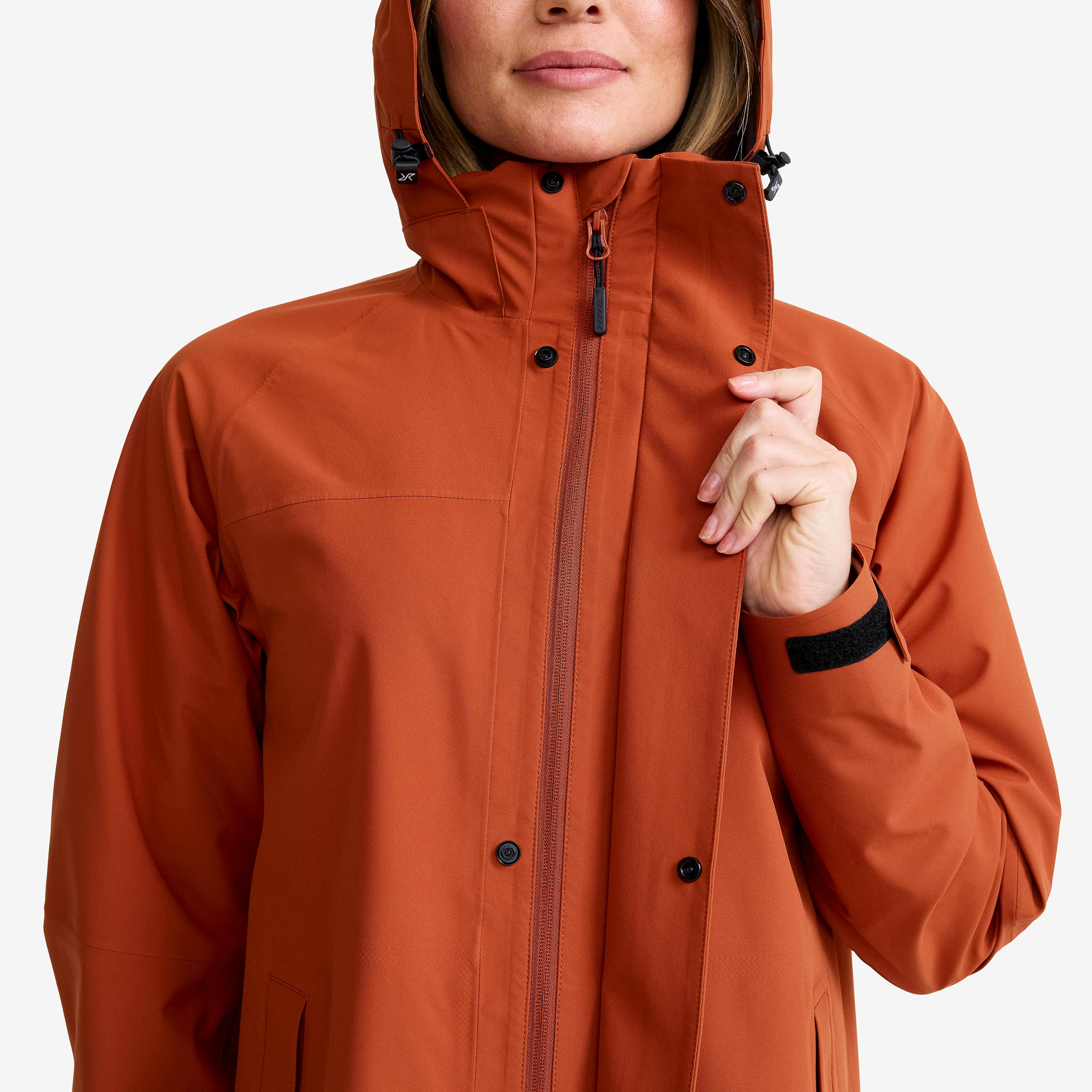 Cloud 3L Long Shell Parka Dame Rusty Orange