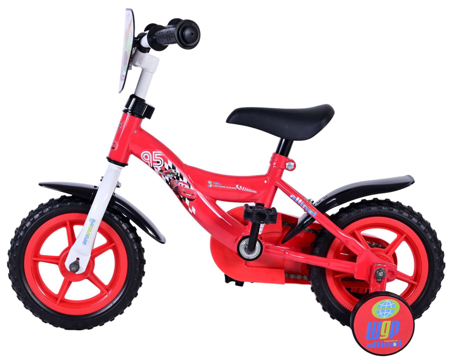 Kinderfahrrad Disney Fahrrad Cars für Jungen 10 Zoll Kinderrad in Rot
