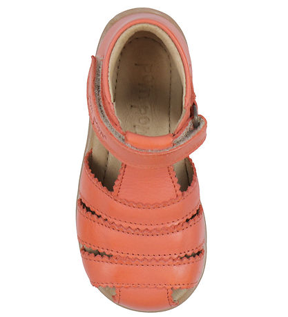 Pom Pom Sandalen - Vorspeisen Scallop Klettband - Rose Melone