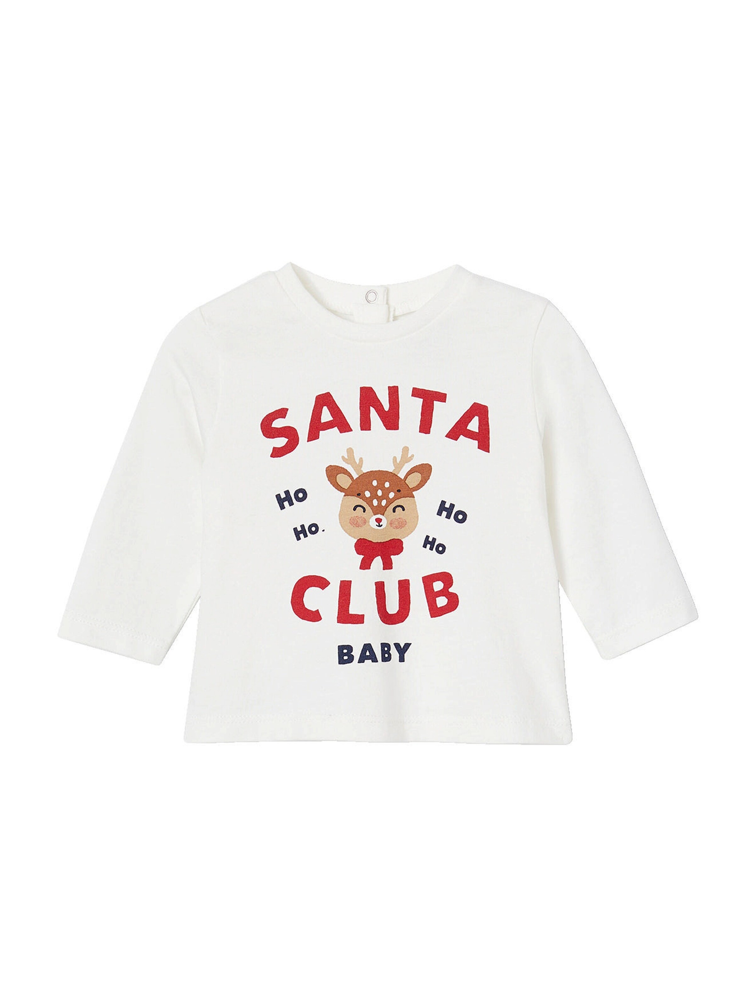 Vertbaudet Baby Schlafanzug SANTA CLUB, Capsule Collection FAMILY wollweiß