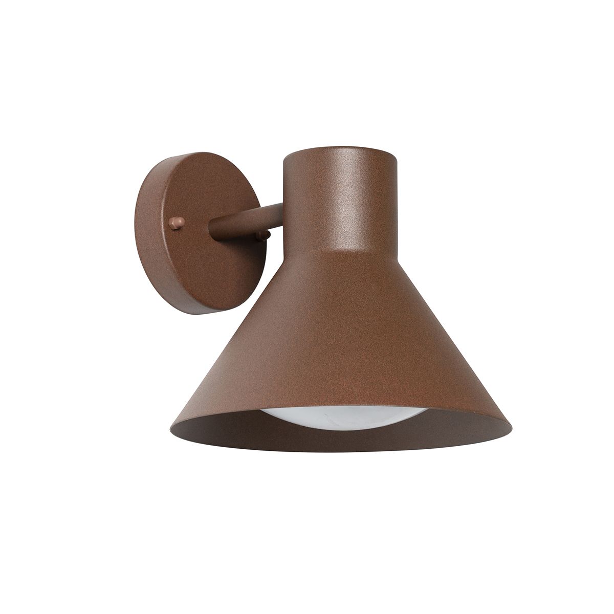 Industriële buitenwandlamp roestbruin kegel IP44 - Natas