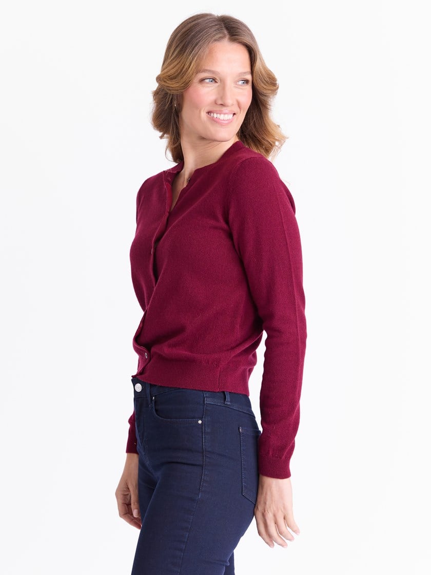 Vita merinocardigan Burgundy