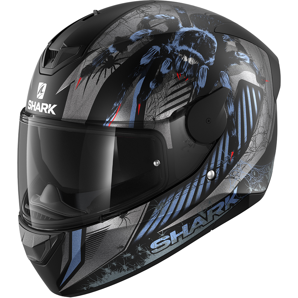 Shark - Casque D-Skwal 2 Atraxx Noir Mat / Gris Mat / Bleu