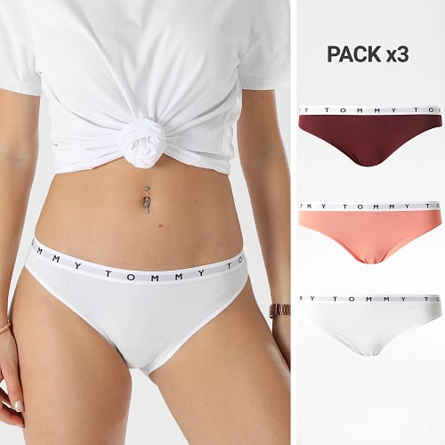 Lot De 3 Culottes Femme 3286 Blanc Marron Saumon