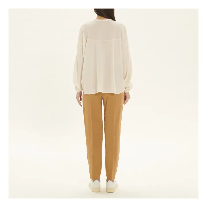 Pomandère Blouse Crêpe de Coton | Blanc