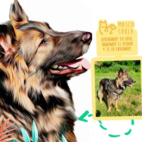 Retrato digital personalizado e realista do seu animal de estimação, em que ele aparece fazendo malabarismos.