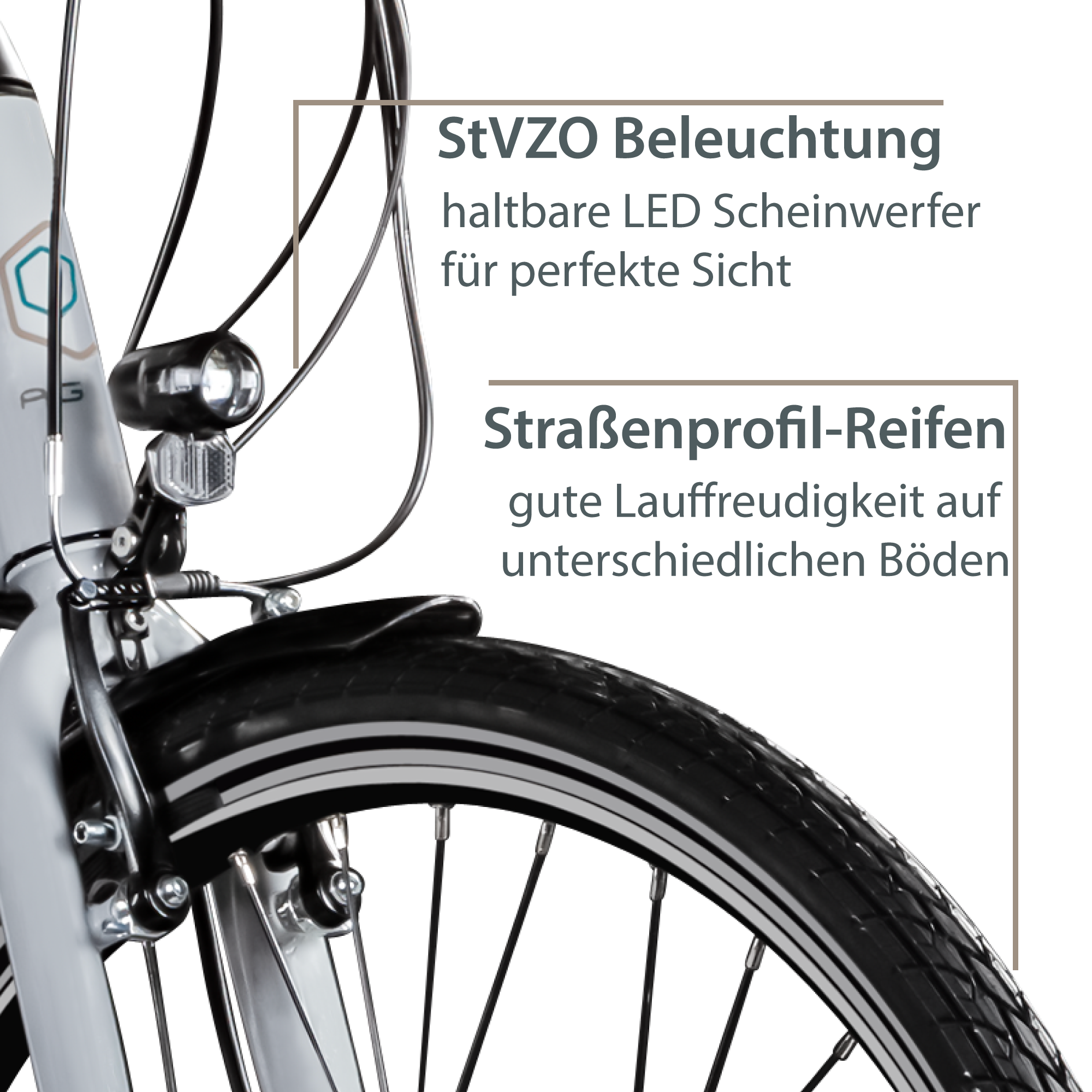 Agon Aurora 28 Zoll E-Bike 28 Zoll Citybike bis 115 km Damen Herren 150 - 175 cm Pedelec Elektrofahrrad 3 Gang und Beleuchtung StVZO