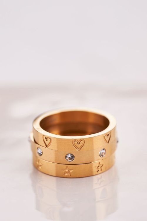 Ring met transparante stenen