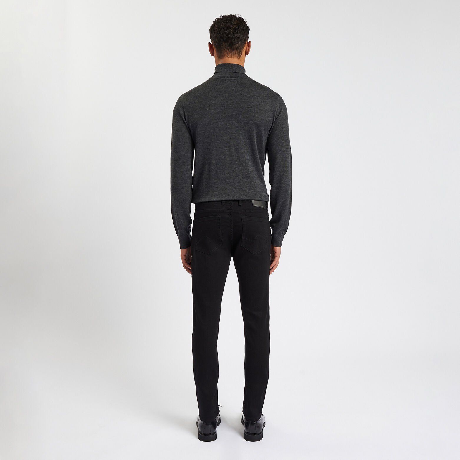 Jean skinny en coton et polyester recyclés Noir