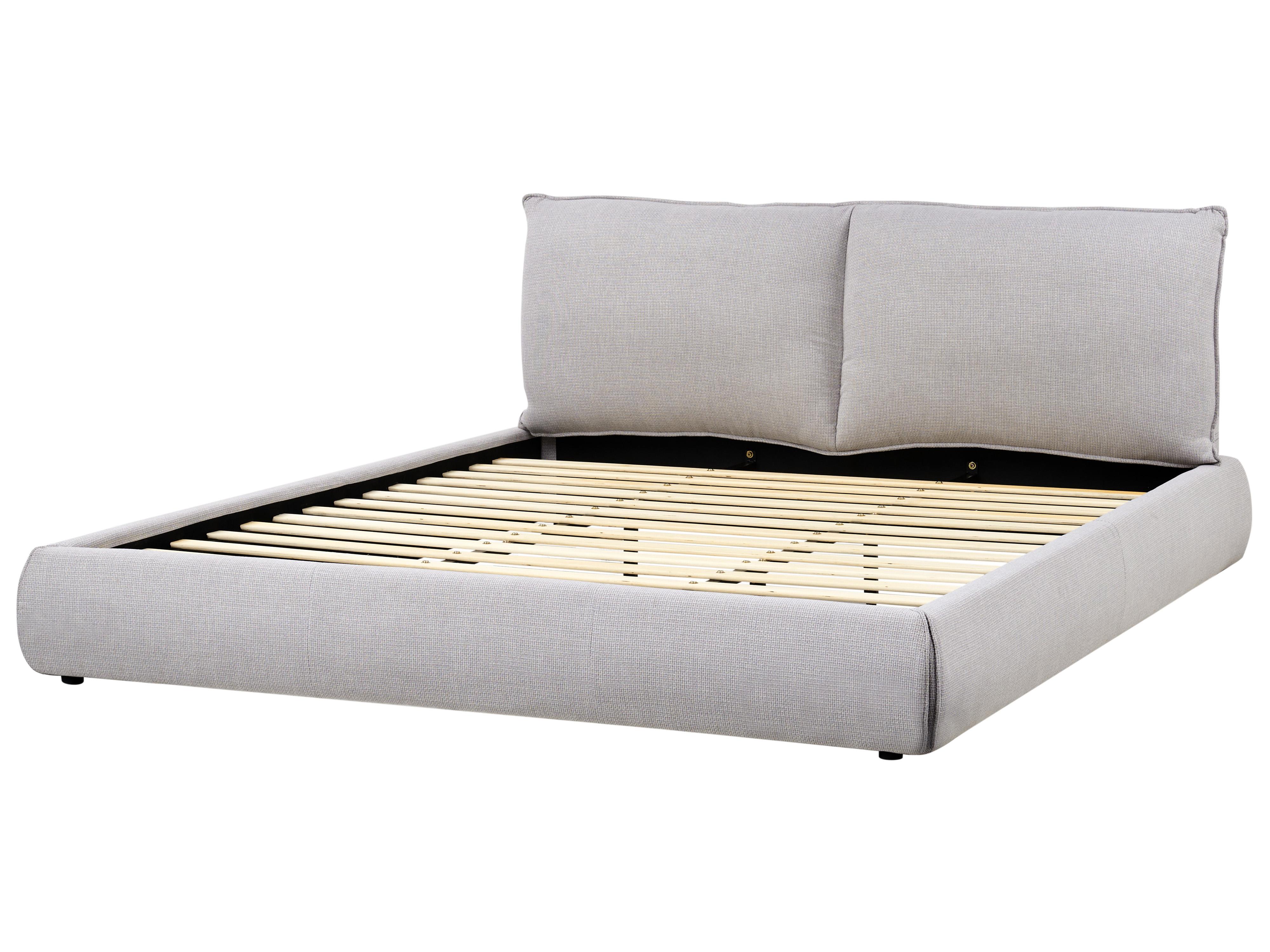 Bed Stof VINAY 180 x 200 cm Lichtgrijs