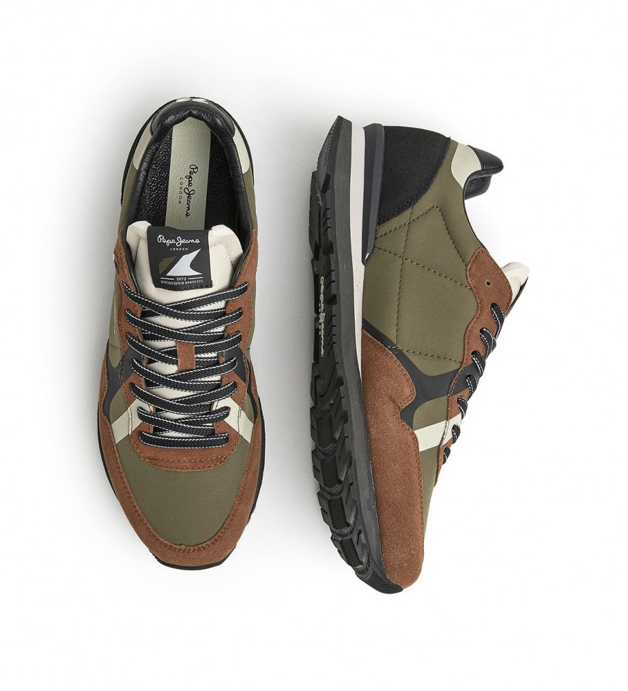 Tênis Pepe Jeans Brit Print M de couro verde