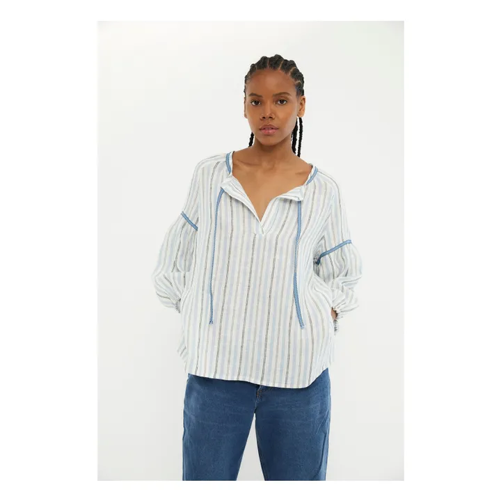 Sophie + Lucie Blouse Rayée | Bleu