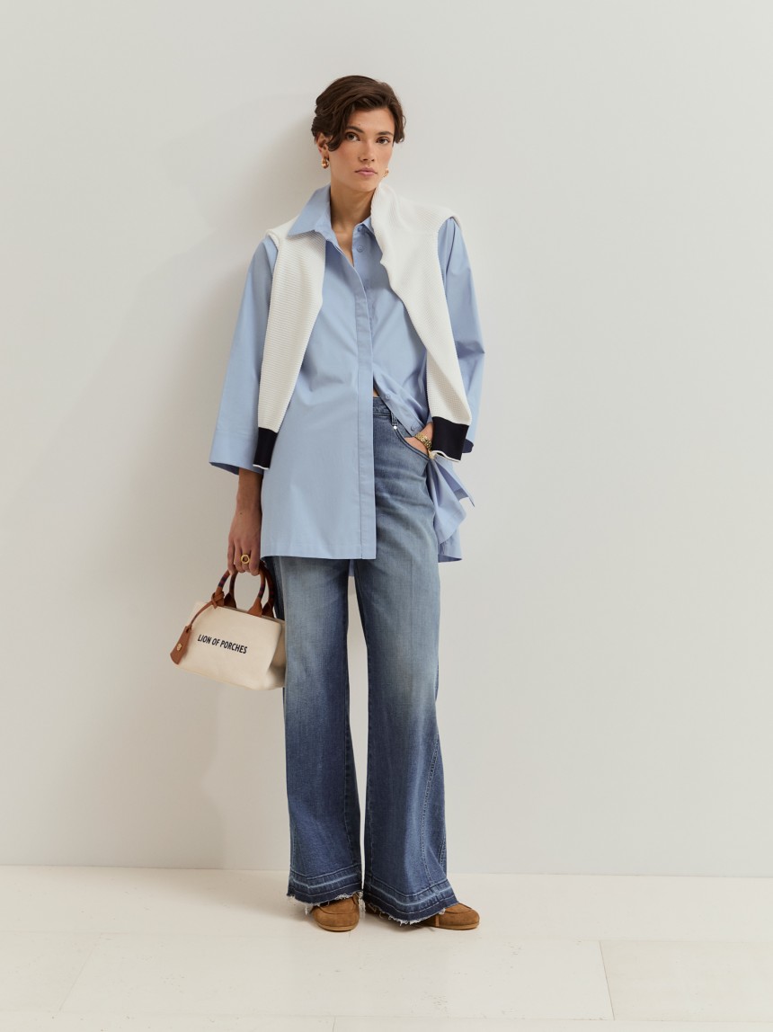 Camisa oversize em algodão