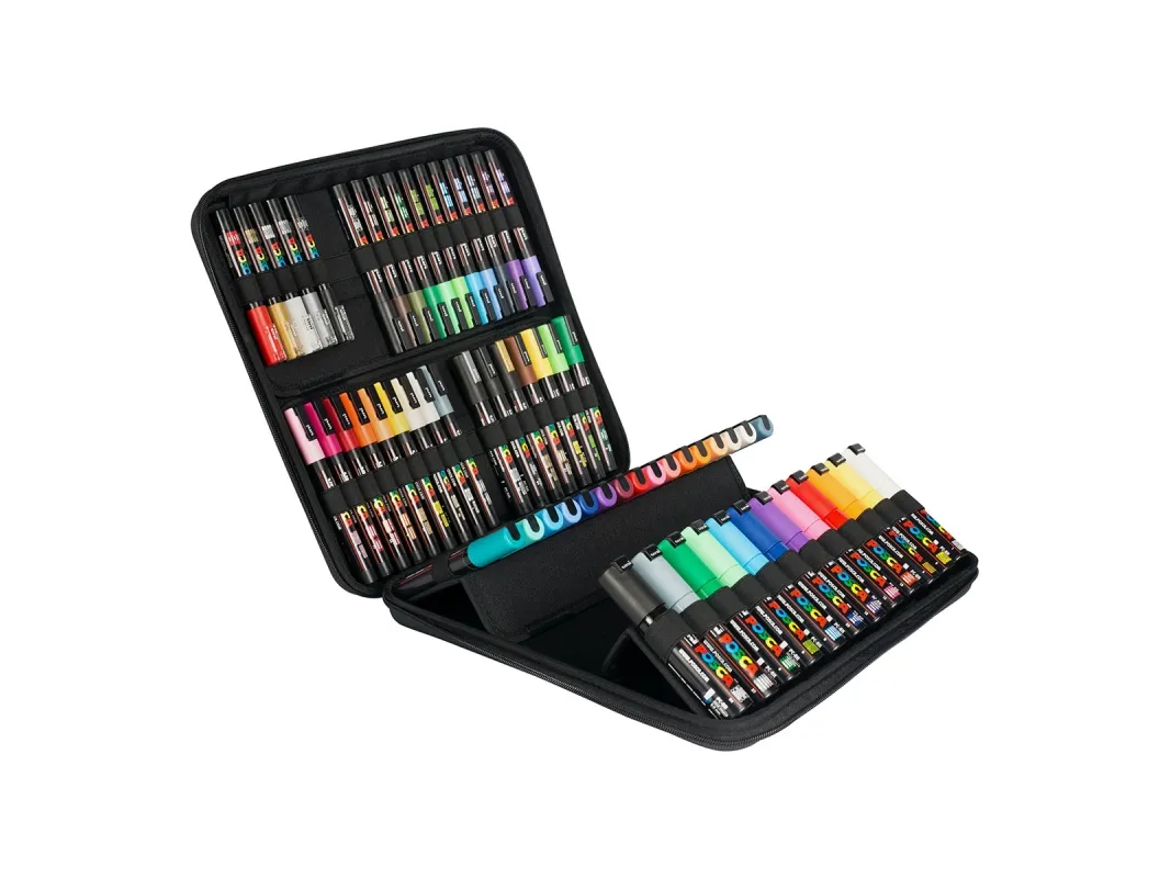 Markersæt Uni POSCA - 60 stk. ass. farver i etui