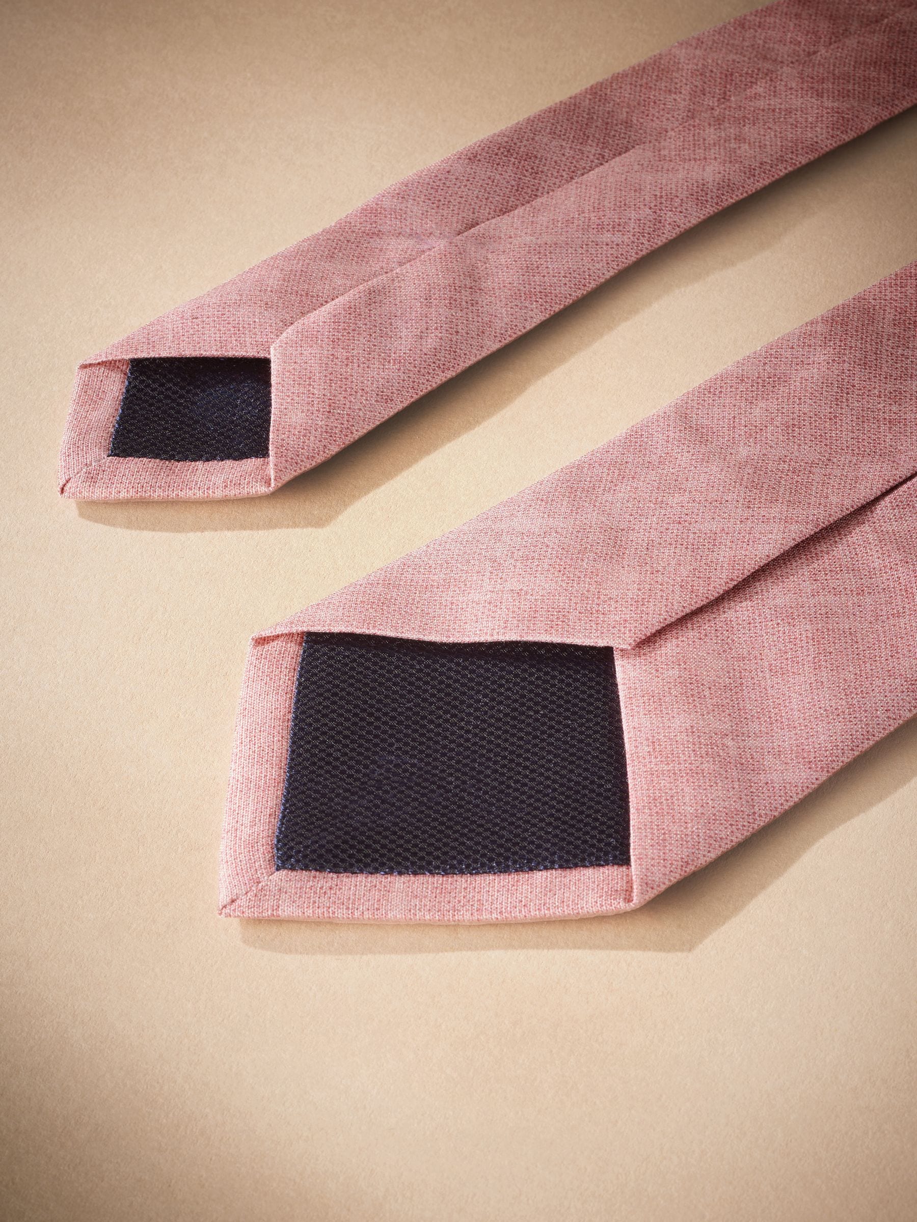 Roze - Signature Made In Italy Printed Melange Look Tie
