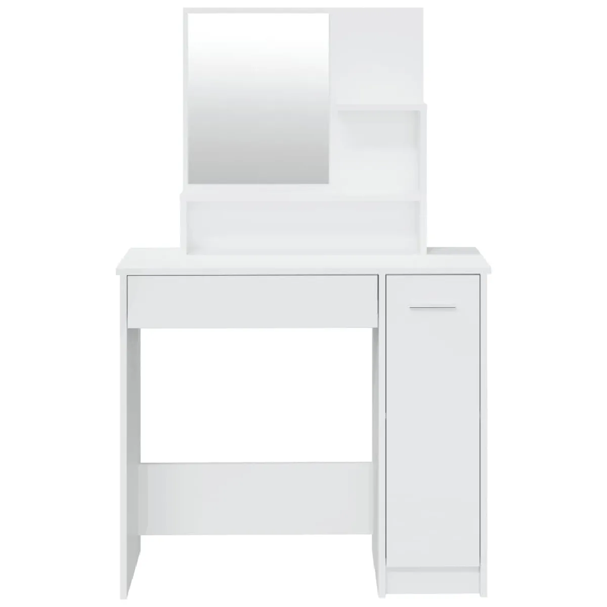 Coiffeuse blanche brillante Helloshop26 - 86,5 x 35 x 136 cm