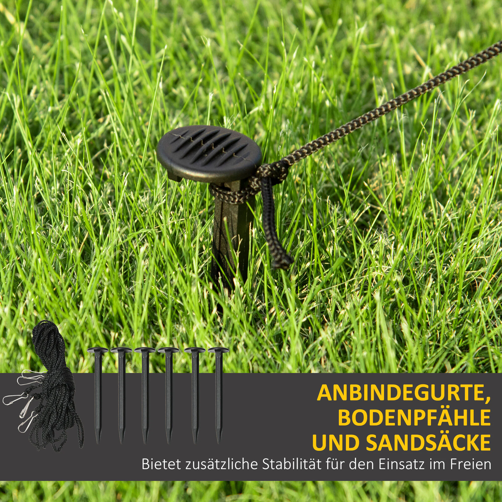 Outsunny Aufblasbare Weihnachtsdekoration mit LED-Lichte blau 110L x 110B x 150H cm