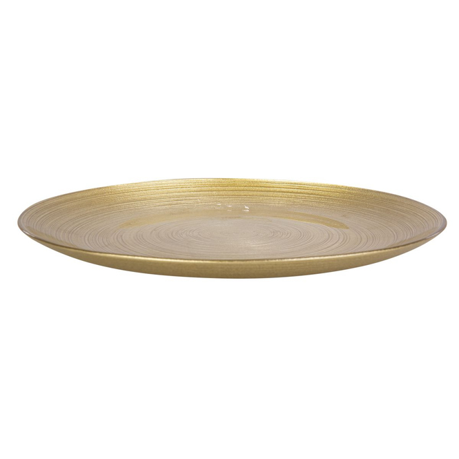Dekoteller aus Glas - gold - ø ca. 21 cm