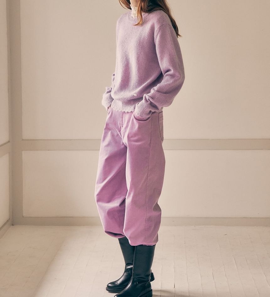 rolarola - Wijde corduroy broek (lavendel)