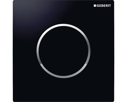 GEBERIT urinoirbediening type 10 pneumatisch plaat zwart glanzend / sierring chroom 116.015.KM.1