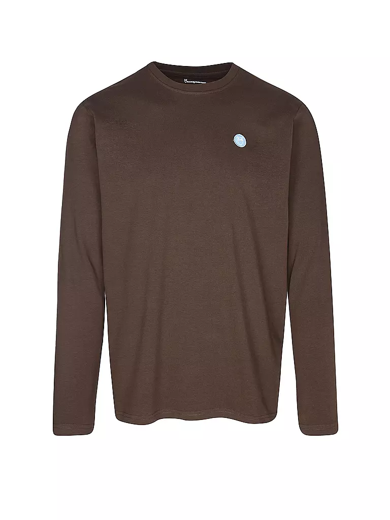 KNOWLEDGE COTTON APPAREL Langarmshirt  braun