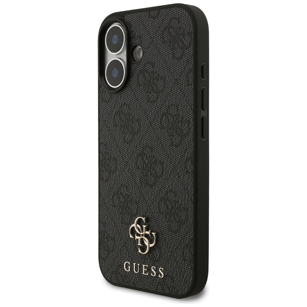 iPhone 17 MagSafe Leder Hardcase Hülle 4G Small Classic Logo (GUHMP17SP4SM4MK) - Schwarz