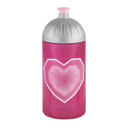 Step by Step Trinkflasche0,5 LiterGlitter Heart, Pink