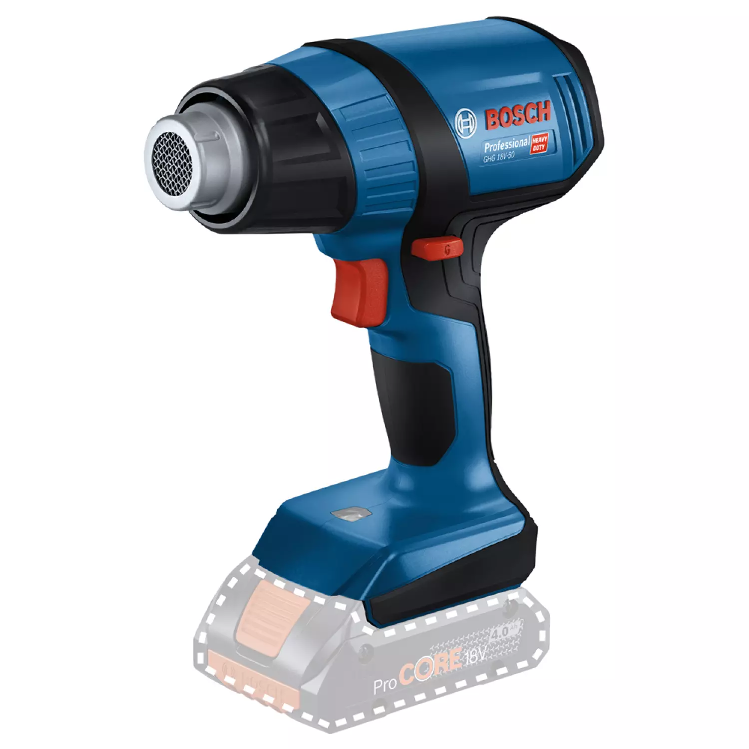 Bosch GHG 18V-50 18V Li-ion Accu heteluchtpistool body in L-boxx