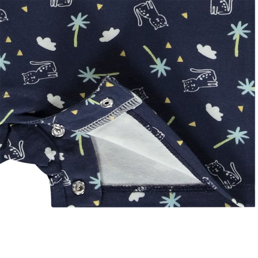 Lot de 2 combishorts motifs fantaisie pour bébé garçon - Bleu