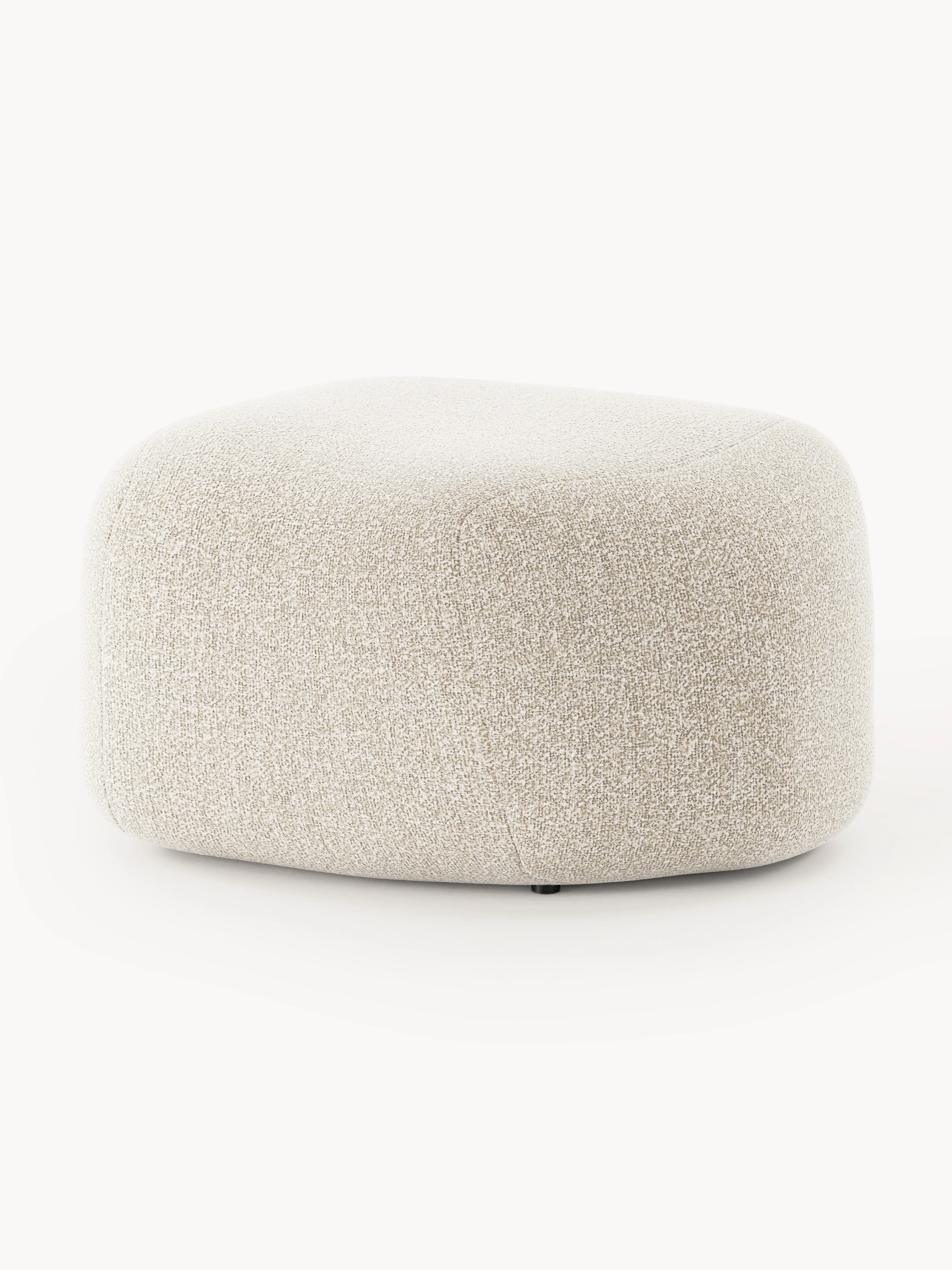 Ovale bouclé poef Wolke