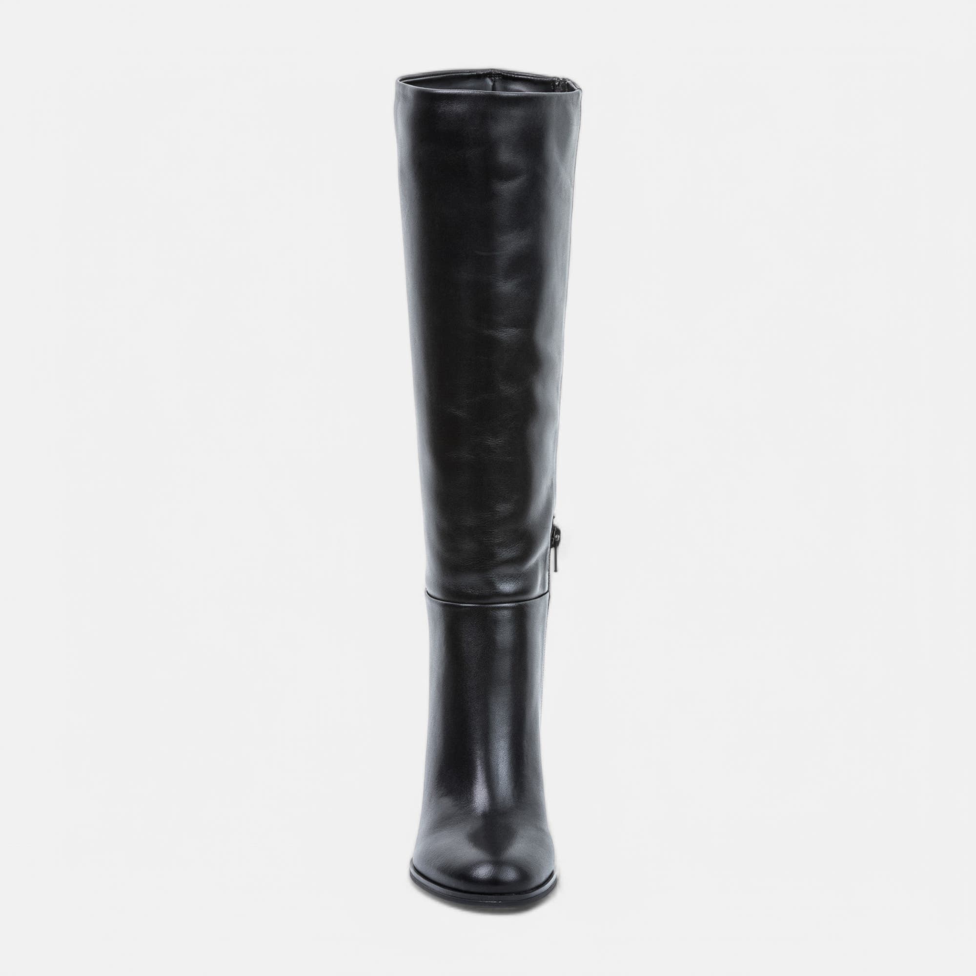 Bottes à talon Femme en cuir noir