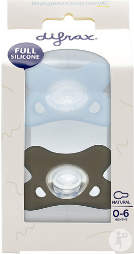 Difrax Sucette En Silicone 0-6 Mois Ice/Clay 2 Pièces