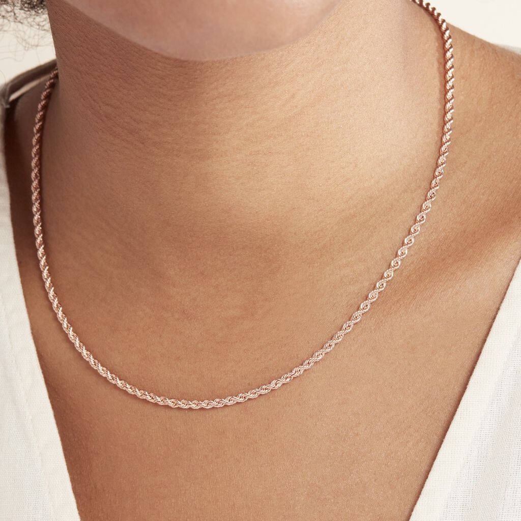 Collier Jerry Maille Corde Or Rose
