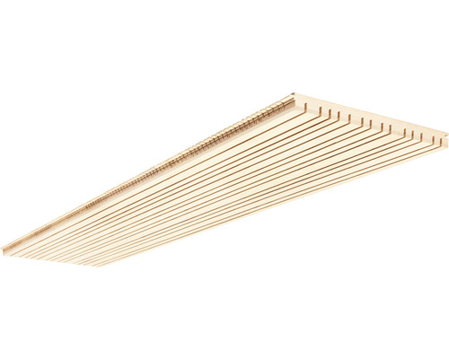 Akoestisch paneel LIGNO® wit geprepareerd, lamelbreedte: onregelmatig 12 - 25 mm, 1455 x 300 x 25 mm