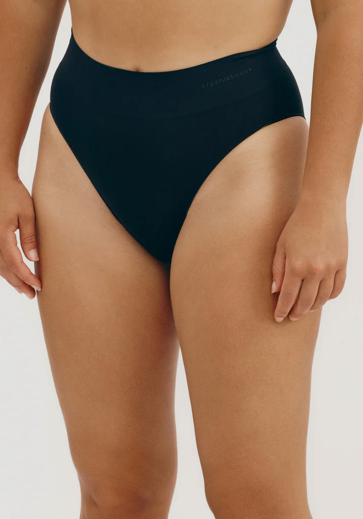 Organic Basics 5er-pack Hi-Leg Briefs Smooth Black