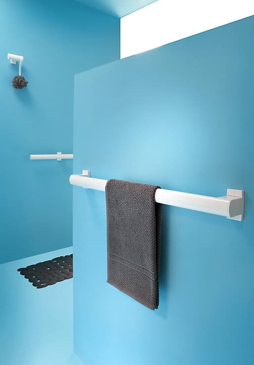 Barre d'appui droite en aluminium blanc epoxy Godonnier 43,7 cm