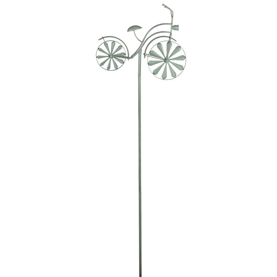 Metall-Gartenstab Fahrrad 160cm Antik-Grün