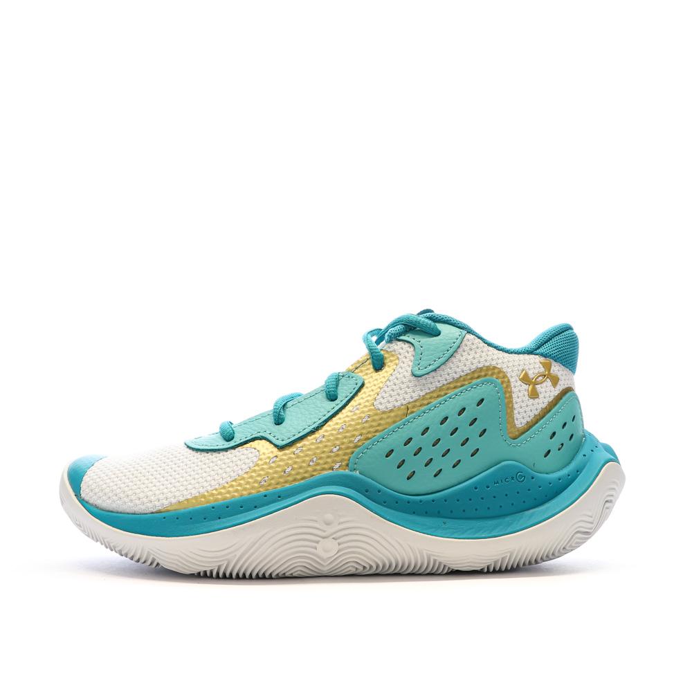 Under Armour Chaussures de Basket Turquoise/Blanche Mixte Under Armour Jet 23